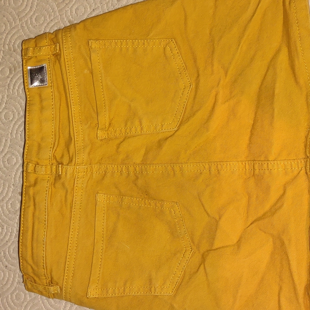 Yellow jean skirt